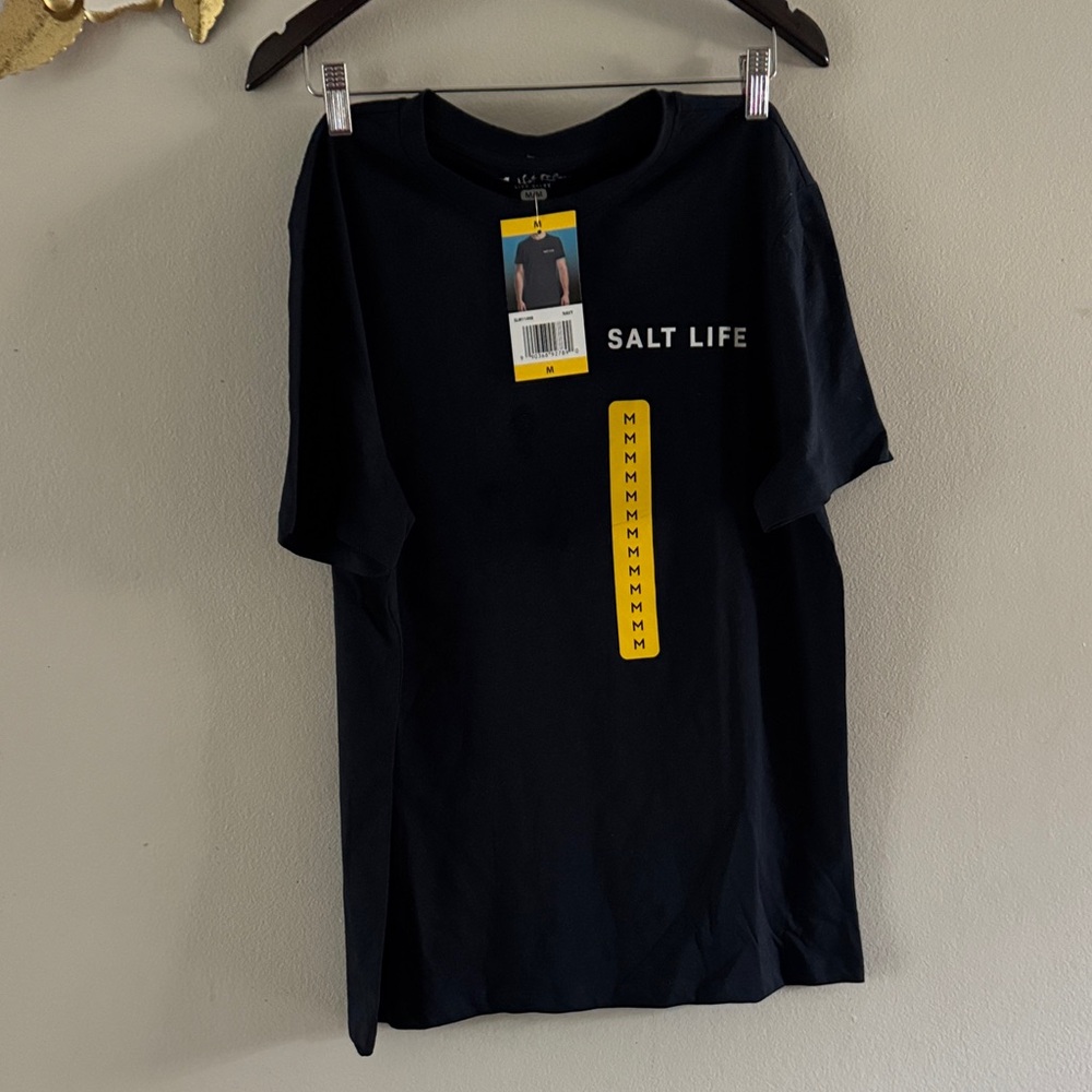 Salt Life Black Logo Tee with White Print